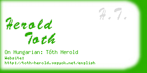 herold toth business card